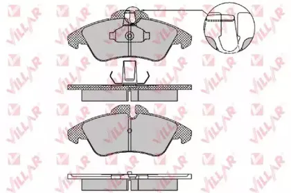 Комплект тормозных колодок, дисковый тормоз VILLAR купить