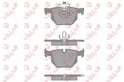 Комплект тормозных колодок, дисковый тормоз VILLAR купить
