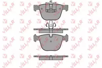 Комплект тормозных колодок, дисковый тормоз VILLAR купить