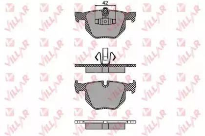 Комплект тормозных колодок, дисковый тормоз VILLAR купить