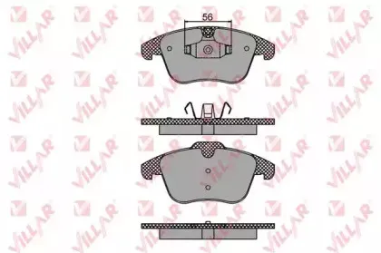 Комплект тормозных колодок, дисковый тормоз VILLAR купить