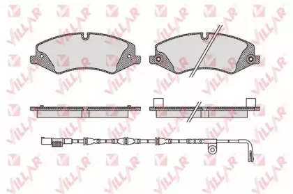 Комплект тормозных колодок, дисковый тормоз VILLAR купить