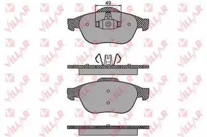 Комплект тормозных колодок, дисковый тормоз VILLAR купить