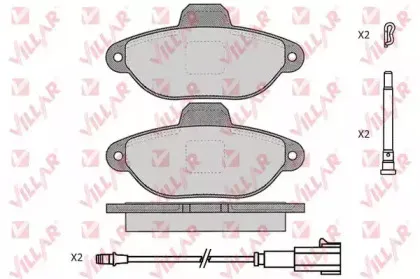 Комплект тормозных колодок, дисковый тормоз VILLAR купить