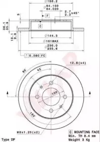 Тормозной диск VILLAR купить