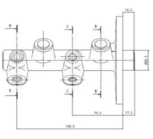 Главный тормозной цилиндр MOTAQUIP купить