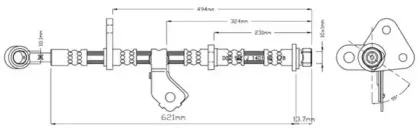 Тормозной шланг MOTAQUIP купить