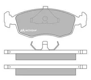 Комплект тормозных колодок, дисковый тормоз MOTAQUIP купить