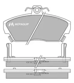Комплект тормозных колодок, дисковый тормоз MOTAQUIP купить