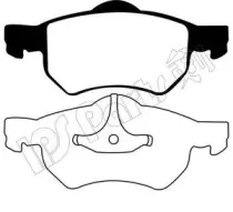 Комплект тормозных колодок, дисковый тормоз IPS Parts купить