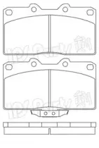 Комплект тормозных колодок, дисковый тормоз IPS Parts купить