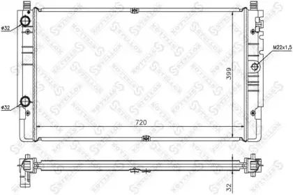 Радиатор, охлаждение двигателя STELLOX купить