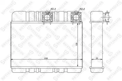 Теплообменник, отопление салона STELLOX купить