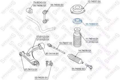 Подшипник качения, опора стойки амортизатора STELLOX купить