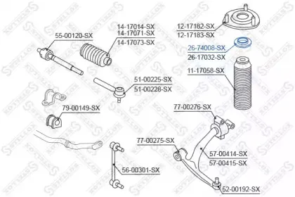 Подшипник качения, опора стойки амортизатора STELLOX купить