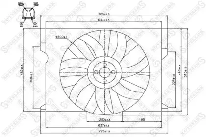 Вентилятор, охлаждение двигателя STELLOX купить