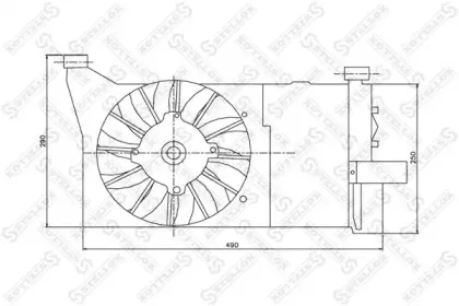 Вентилятор, охлаждение двигателя STELLOX купить