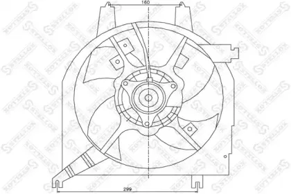 Вентилятор, охлаждение двигателя STELLOX купить