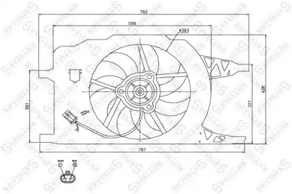 Вентилятор, охлаждение двигателя STELLOX купить