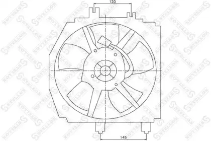 Вентилятор, охлаждение двигателя STELLOX купить