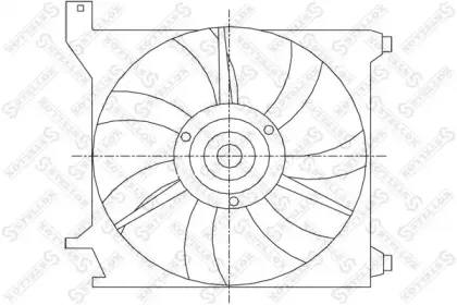 Вентилятор, охлаждение двигателя STELLOX купить