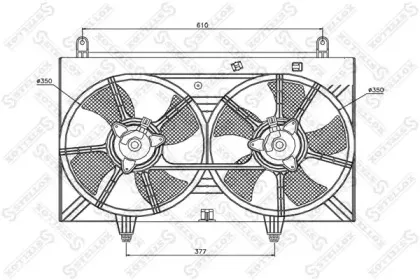 Вентилятор, охлаждение двигателя STELLOX купить