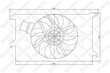 Вентилятор, охлаждение двигателя STELLOX купить