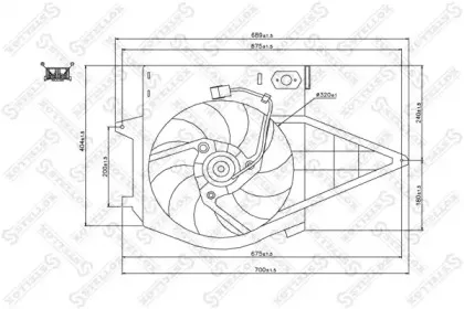 Вентилятор, охлаждение двигателя STELLOX купить
