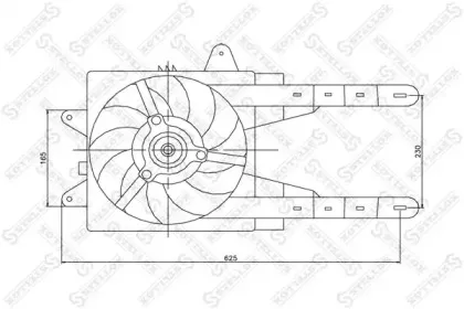 Вентилятор, охлаждение двигателя STELLOX купить