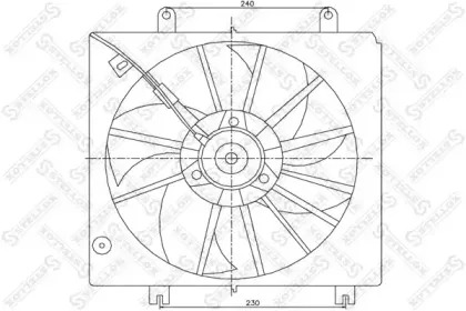 Вентилятор, охлаждение двигателя STELLOX купить