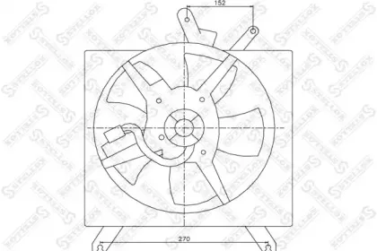 Вентилятор, охлаждение двигателя STELLOX купить
