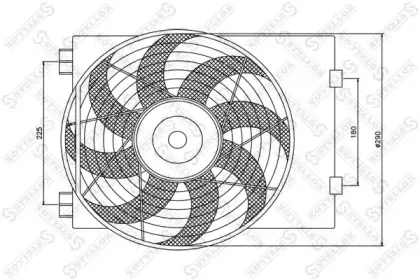 Вентилятор, охлаждение двигателя STELLOX купить