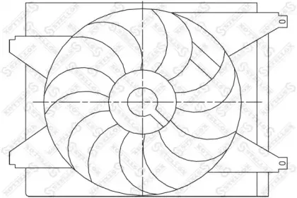 Вентилятор, охлаждение двигателя STELLOX купить