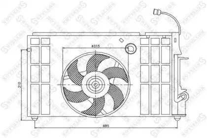 Вентилятор, охлаждение двигателя STELLOX купить