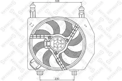 Вентилятор, охлаждение двигателя STELLOX купить