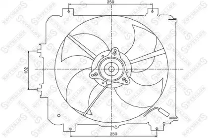 Вентилятор, охлаждение двигателя STELLOX купить