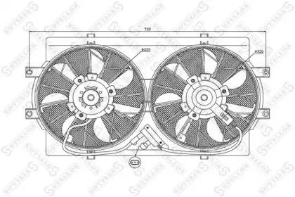 Вентилятор, охлаждение двигателя STELLOX купить