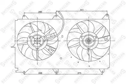 Вентилятор, охлаждение двигателя STELLOX купить
