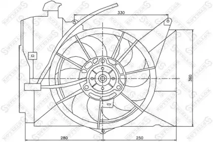 Вентилятор, охлаждение двигателя STELLOX купить