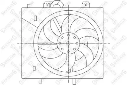 Вентилятор, охлаждение двигателя STELLOX купить