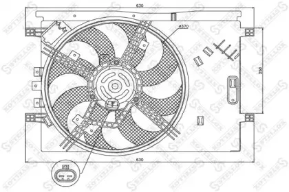 Вентилятор, охлаждение двигателя STELLOX купить