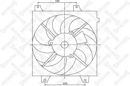 Вентилятор, охлаждение двигателя STELLOX купить