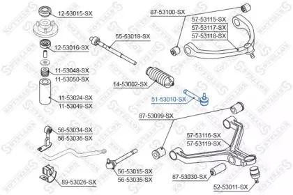 Наконечник поперечной рулевой тяги STELLOX купить