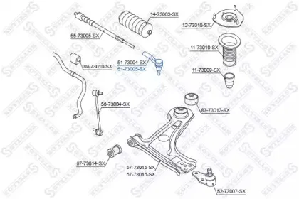 Наконечник поперечной рулевой тяги STELLOX купить