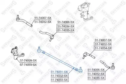 Наконечник поперечной рулевой тяги STELLOX купить