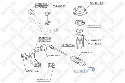 Наконечник поперечной рулевой тяги STELLOX купить