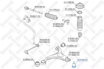 Несущий / направляющий шарнир STELLOX купить
