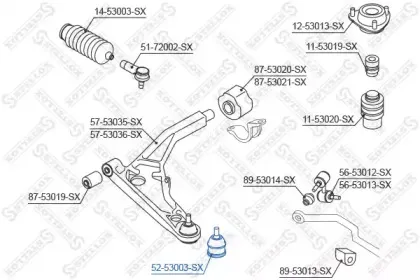 Несущий / направляющий шарнир STELLOX купить