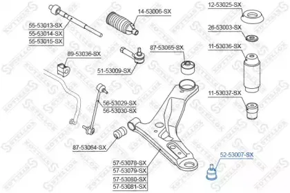 Несущий / направляющий шарнир STELLOX купить