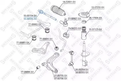 Осевой шарнир, рулевая тяга STELLOX купить